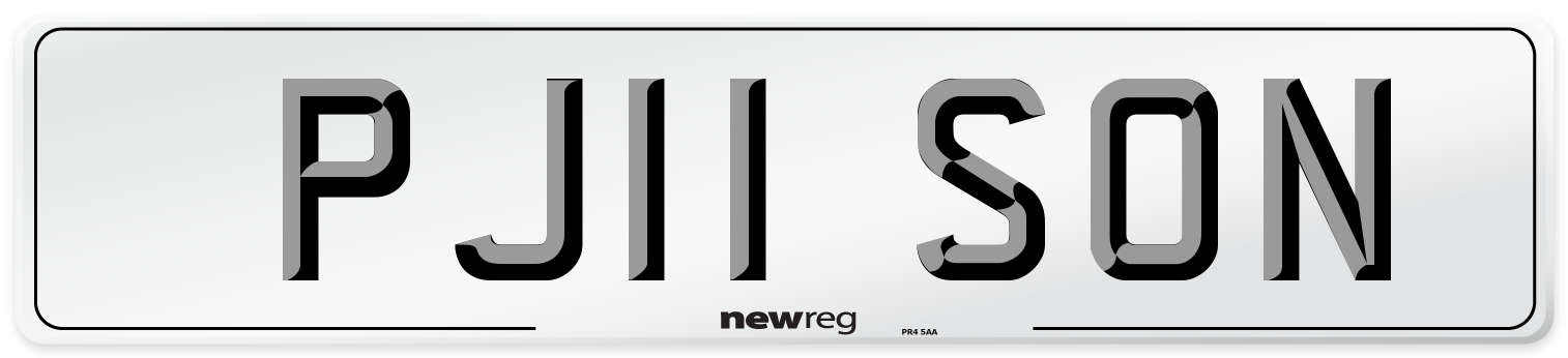 PJ11 SON Number Plate from New Reg